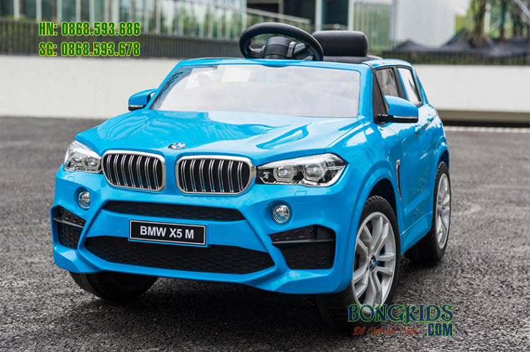 Xe ô tô điện trẻ em BMW X5M 6661R - chính hãng Chilokbo màu xanh