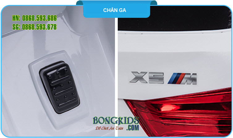 Chân ga - Xe ô tô điện trẻ em BMW X5M 6661R - chính hãng Chilokbo