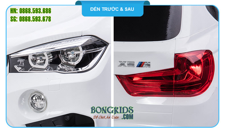 Đèn - Xe ô tô điện trẻ em BMW X5M 6661R - chính hãng Chilokbo