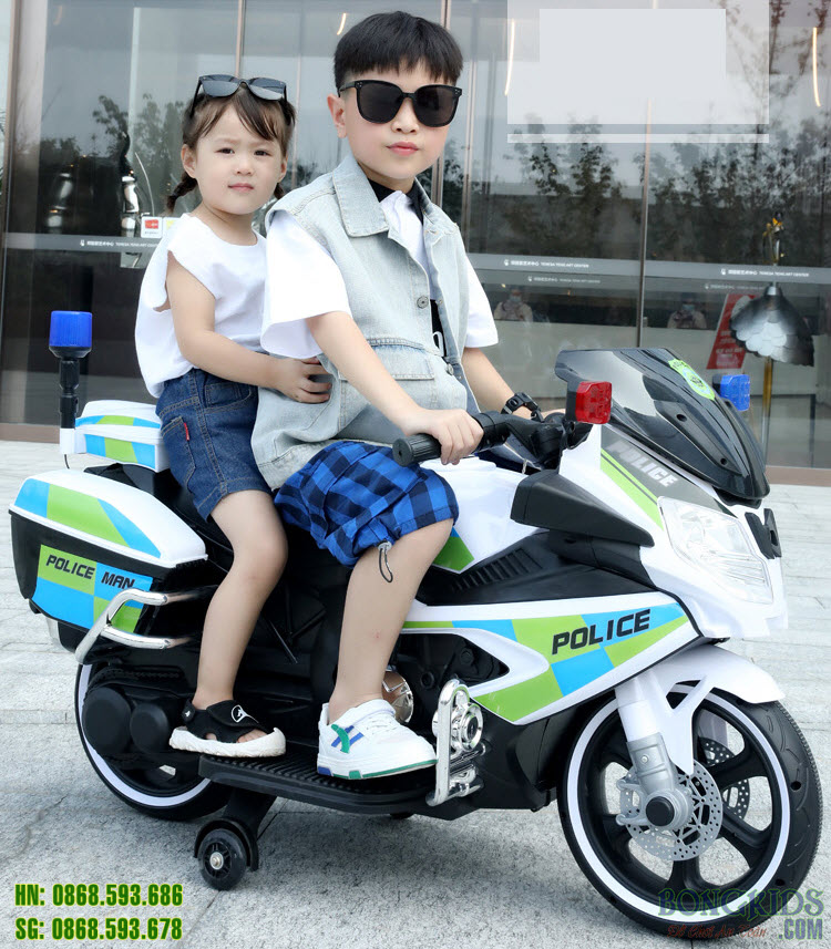 Xe máy điện trẻ em cảnh sát BRJ8188 1