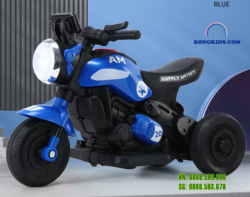 Xe mô tô điện cho trẻ em 606 màu xanh