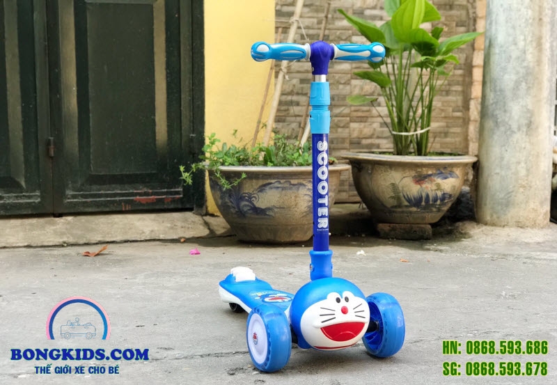 Xe trượt scooter gập gọn cho bé Doremon 608 1