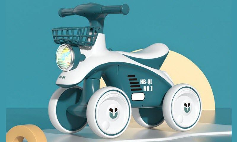 Xe máy vespa có giỏ cho bé 1-4 tuổi chòi chân