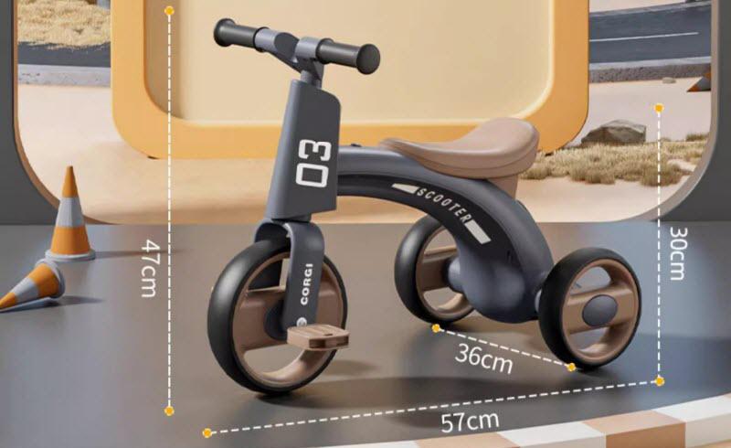 Xe đạp 3 bánh 916 nhiều màu cho bé 2-4 tuổi