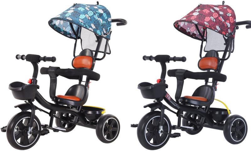 Xe đẩy 3 bánh ghế có đệm cho bé