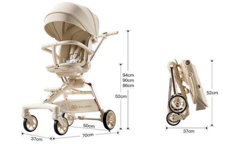 Xe đẩy Kaijieshi Q10 cao cấp, vừa nằm vừa ngồi cho bé sơ sinh - 6 tuổi