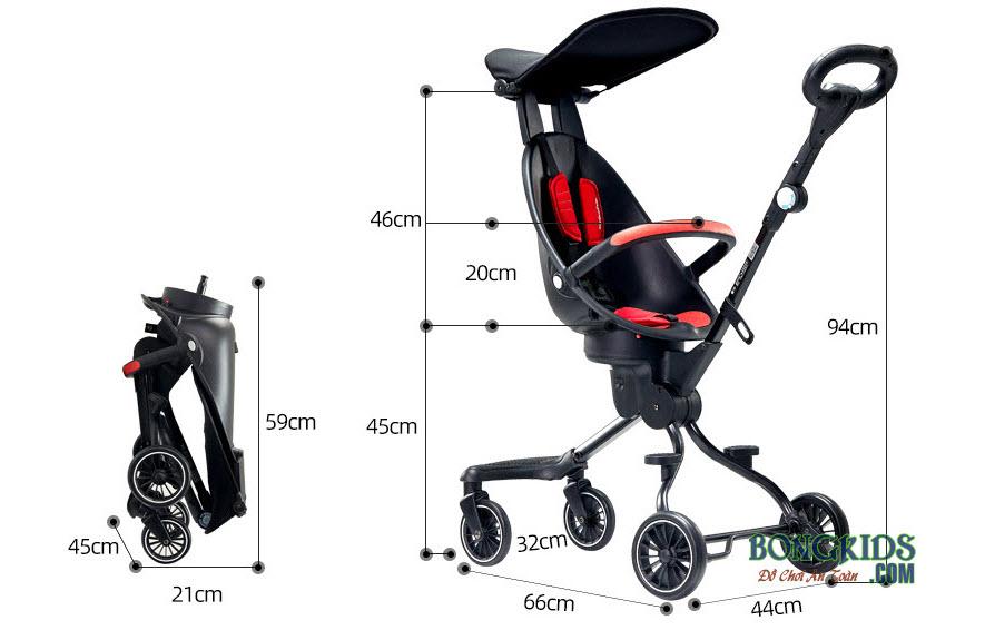 Xe đẩy gập gọn cho bé ngồi Baobaohao V5