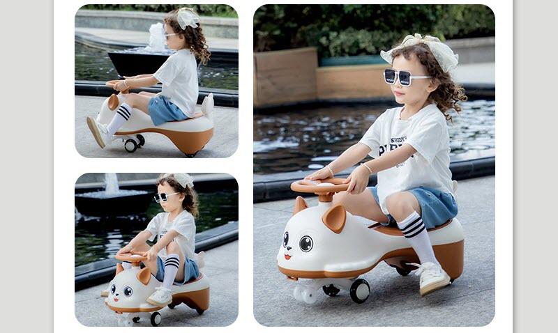 Xe lắc mèo siêu xinh cho bé tăng vận động