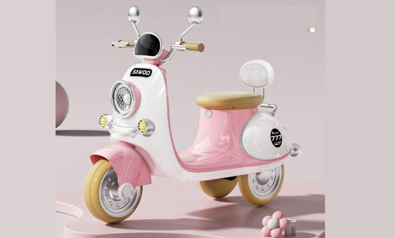 Xe máy điện trẻ em Vespa cổ điển 777 cho bé 2-5 tuổi