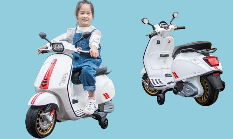 Xe máy điện trẻ em TR2105 bản quyền Vespa Sprint cho bé gái 3-8 tuổi
