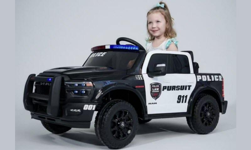 Xe ô tô điện trẻ em cảnh sát Mỹ 911 bản quyền RAM DLS-K03