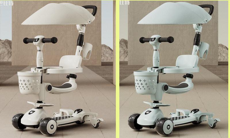 Xe scooter 3 in 1 có ghế cho bé ngồi chòi chân & trượt 619A
