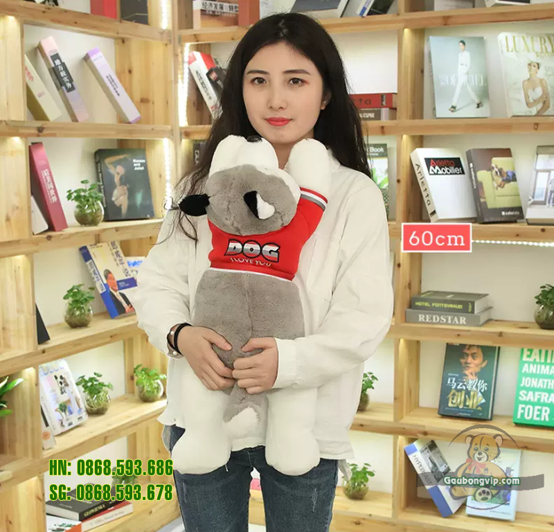 Chó sói áo nỉ I love you 4