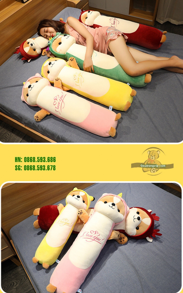 Gối ôm hình chó shiba 3