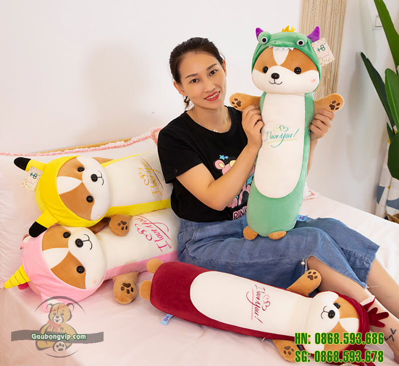 Gối ôm hình chó shiba 2
