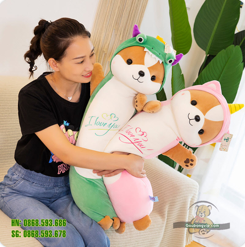 Gối ôm hình chó shiba 4