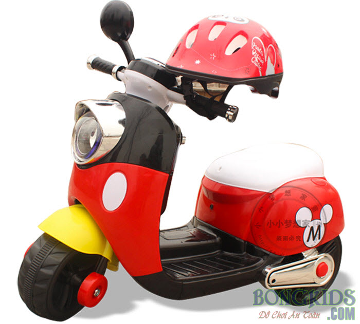 Xe máy điện Vespa dạng Mickey đỏ