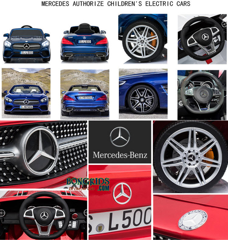 Xe ô tô - hơi điện trẻ em Mercedes SL-500 chi tiết