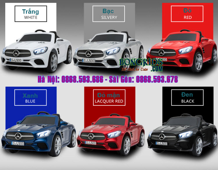 Xe ô tô - hơi điện trẻ em Mercedes SL-500 Full color
