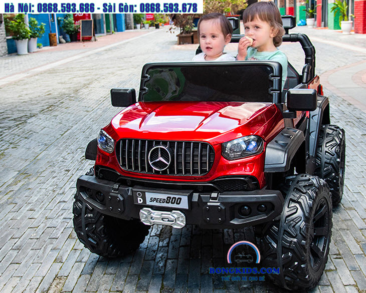 Xe ôtô điện trẻ em 22C kiểu dáng địa hình cho 2 bé