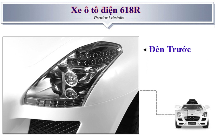 Đèn trước - Xe ôtô điện trẻ em 618R
