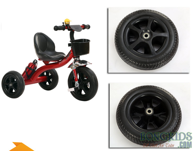 Xe ba bánh trẻ em XD-300 (Có bình nước) màu đỏ