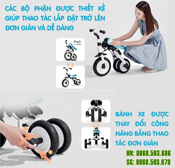 Xe đa năng 5 in 1 cao cấp cho bé A2 6