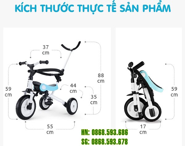 Xe đa năng 5 in 1 cao cấp cho bé A2