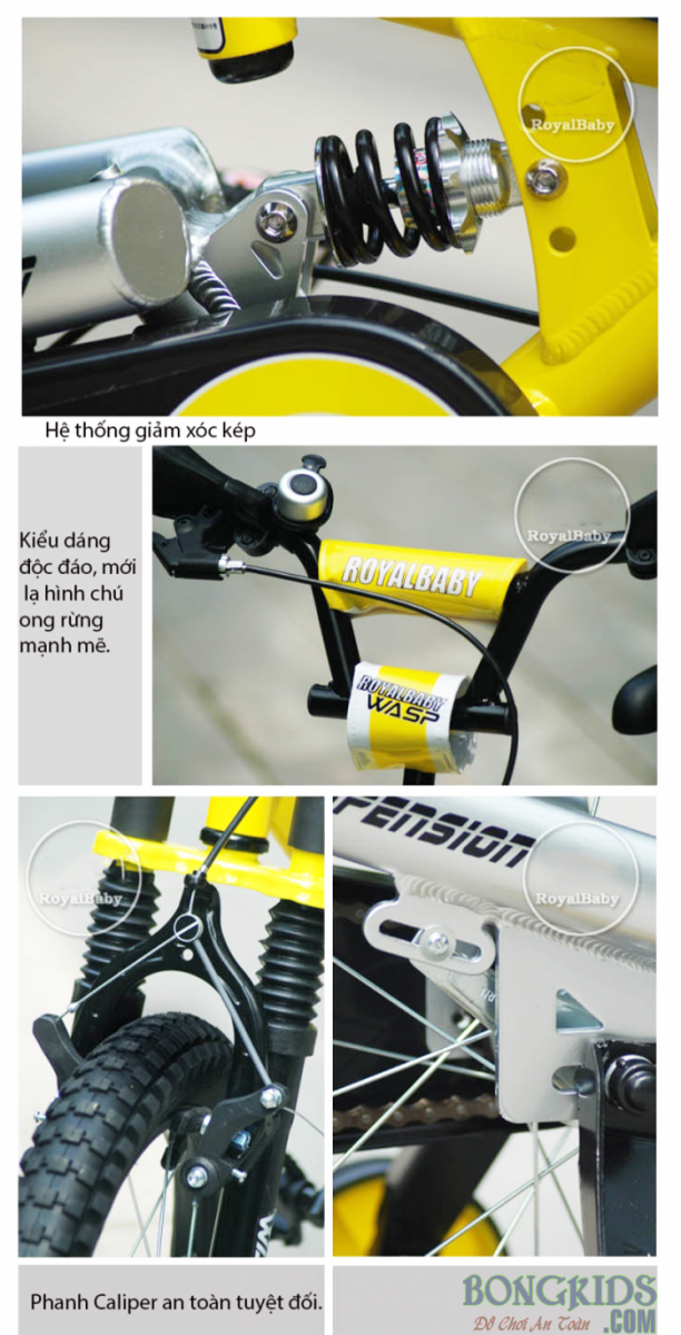 Thông số kỹ thuật của xe đạp trẻ em Royal Baby BMX Styles