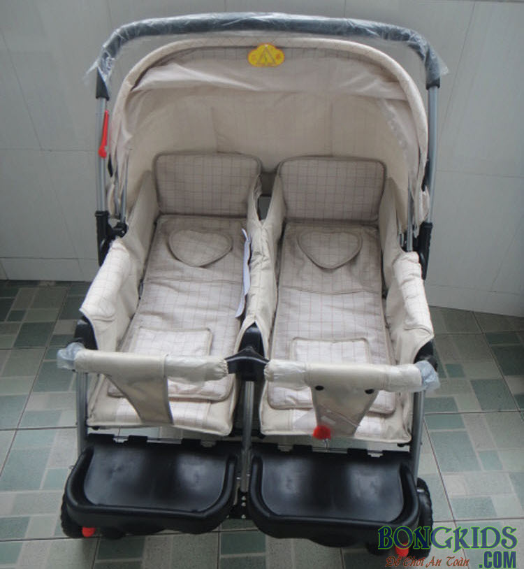 Xe đẩy cho bé sinh đôi SL-501 màu kem