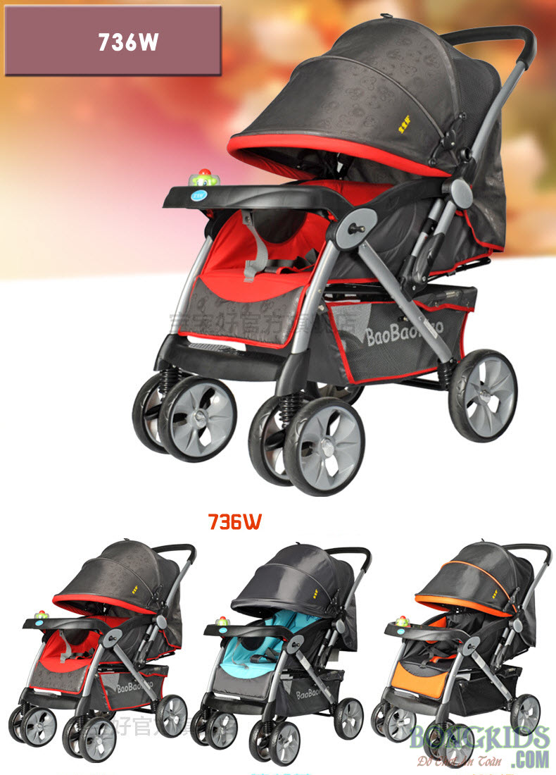 Xe đẩy trẻ em 2 chiều baobaohao 736W