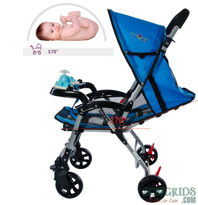 Xe đẩy trẻ em 7090W màu xanh