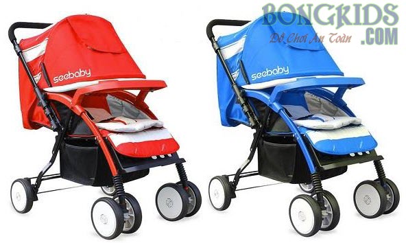 Xe đẩy cho bé SeeBaby T08 màu Đỏ và xanh