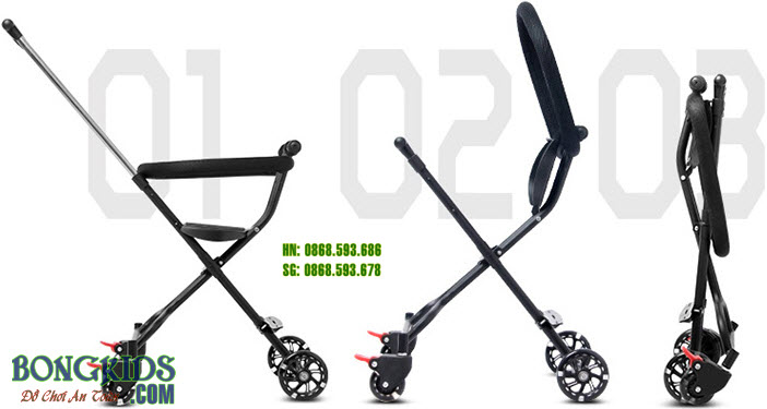Các bước để gập Xe đẩy thông minh gập gọn Cody V2