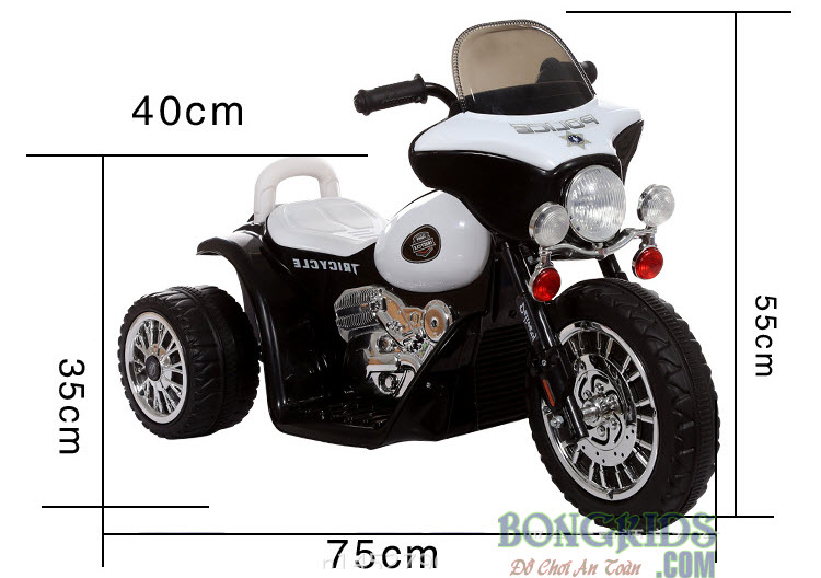 Kích thước xe máy điện trẻ em HS-200