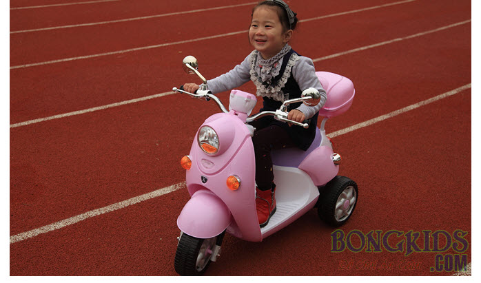Xe máy điện trẻ em vespa cao cấp cho bé gái