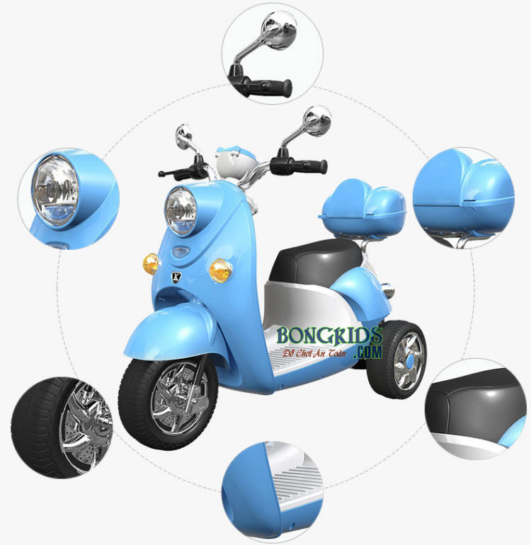 Xe máy điện Vespa cao cấp có sức tải tới 35kg
