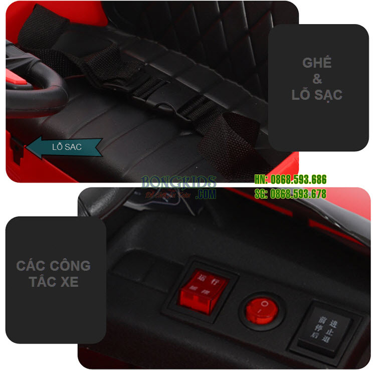Xe hơi điện cho bé WMT-666 chi tiết