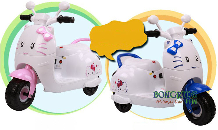 Xe máy điện trẻ em Vespa Kitty KL-6588 màu hồng