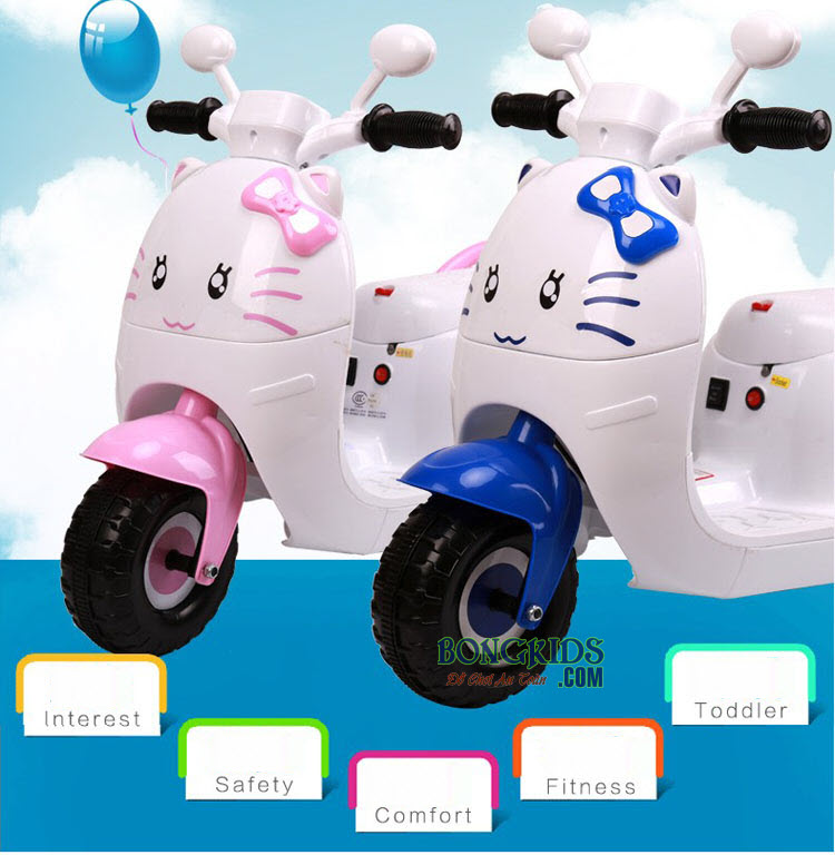 Xe máy điện trẻ em Vespa Kitty KL-6588 màu hồng đẹp