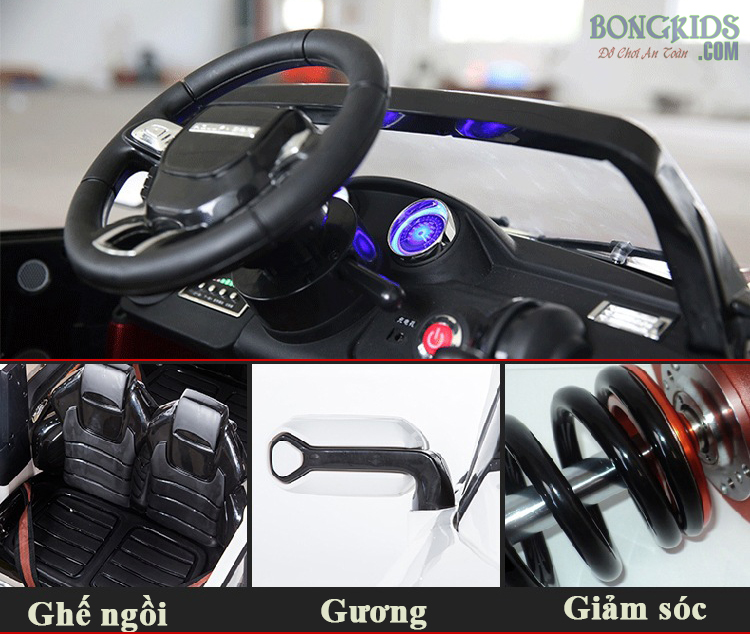 Xe ô tô điện trẻ em SX-1528 có tay lái trợ lực